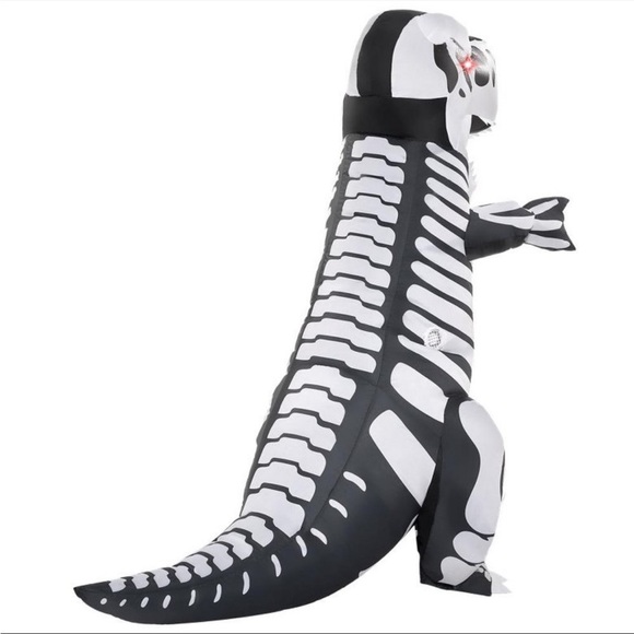 Joyfy Inflatable Skeleton Dinosaur Costume – LED Eyes, 8ft Tall - EUC - Picture 4 of 5